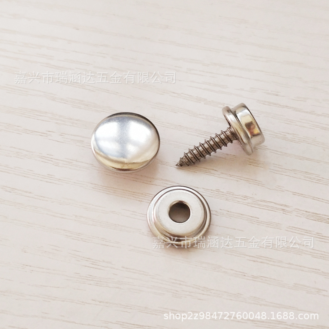 15mm tornillo de acero inoxidable de cuatro articulaciones hebilla de lona Tienda de bebé lona hebilla fija 201 tornillo gran hebilla blanca