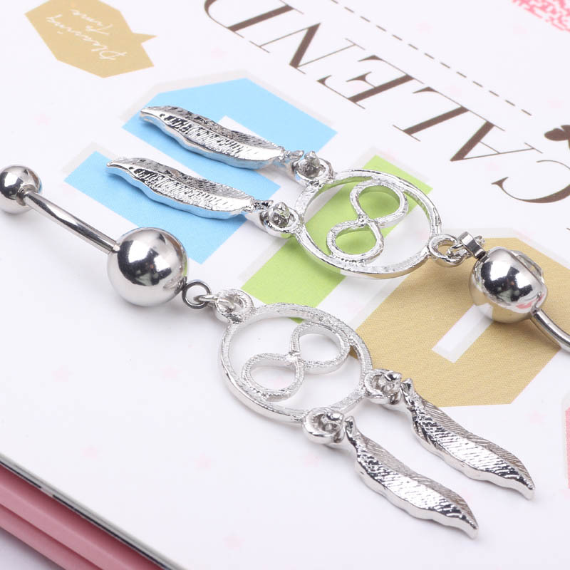 Lucky 8-Character Dreamer Pendant Navel Ring Nail Ring Earring Body Jewelry 2021 Fall detail image 10