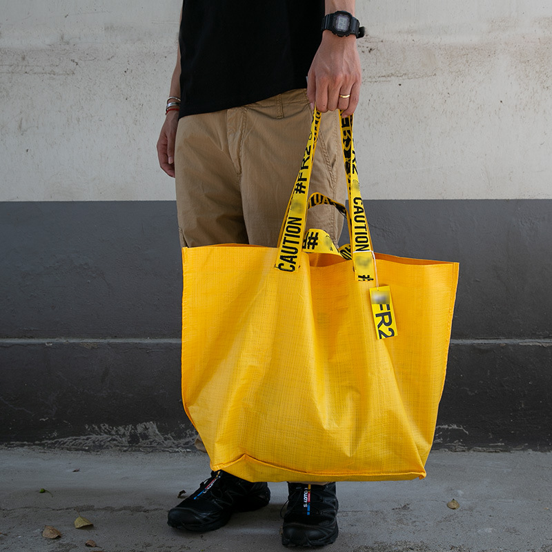 厂家定制黄色PE编织袋PP手提编织袋淋膜购物编织袋提花手提船袋