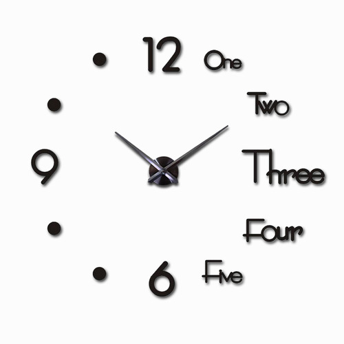 DIY 3D Stereo Wall Clock Creative Mirror Wall Sticker Clock Silent Living Room Decor Wall Clock Simple Style Wall Sticker Clock