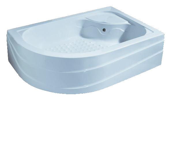 廣東廠家直銷白色壓克力淋浴房中缸，加厚底不鏽鋼支架防滑底部缸