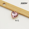 Crystal pendant heart-shaped, bracelet, necklace, hair accessory, 12mm