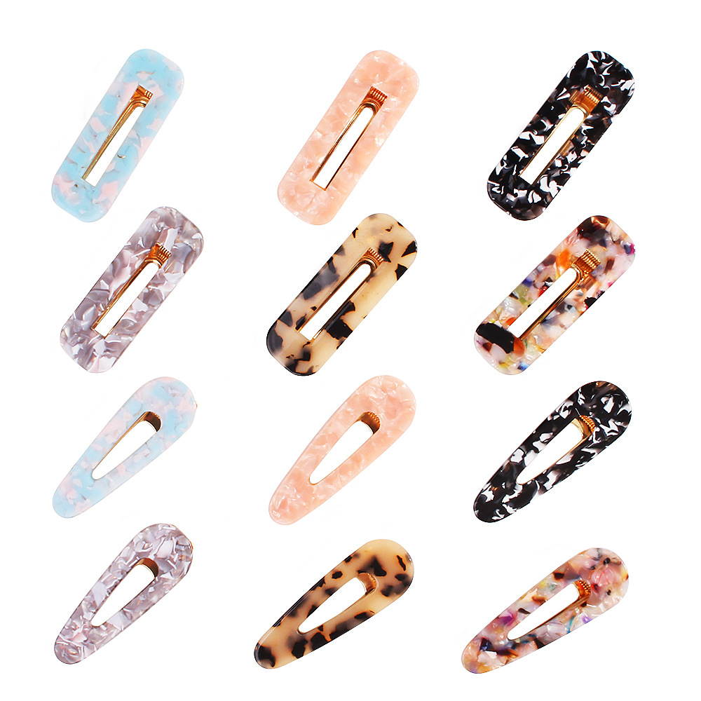 Acetate Hair Clip Marble Effect Acrylic Sheet Cheap Hair Accessories Wholesale display picture 17