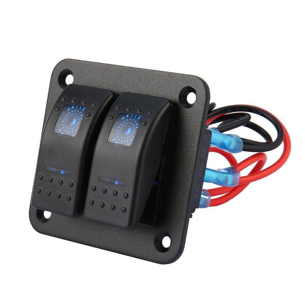 工厂直销游艇车船用2位小面板船形开关 摇杆组合面板汽车通用