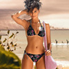 Manufactor Direct selling new pattern Swimsuit bikini printing Foreign trade Europe and America style sexy Drawstring Fission lady Swimsuit
