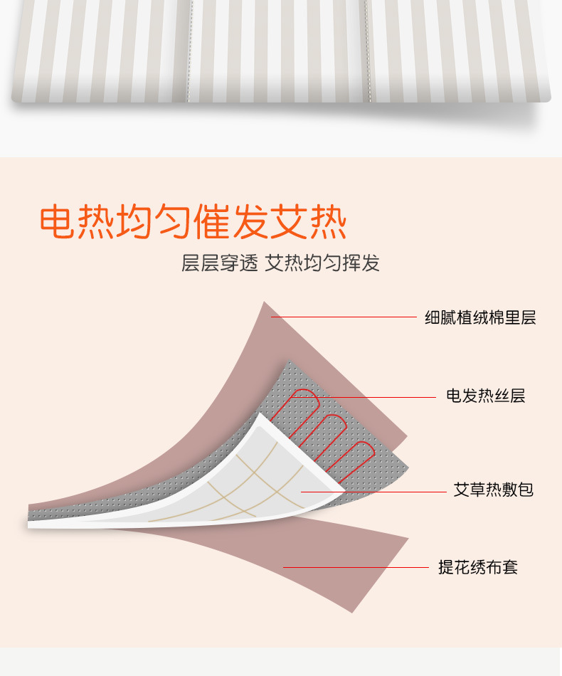 Electric Heated Mugwort Cushion Ai Rong Seat Pad 45x45cm Temperature Control Warm Compress Cushion specifications