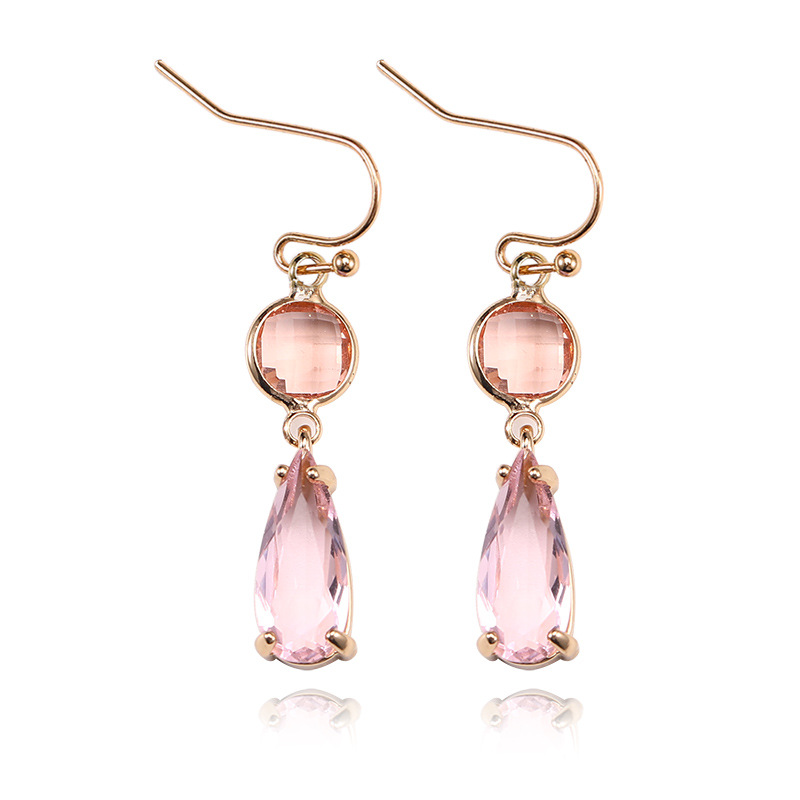 8g Weight Alloy Ear Needle Material Artificial Crystal Inlay Material Drop Earrings Classification 1 Pair Quantity Holiday, Daily Occasion Copper Material Geometric, Water Droplets Pattern Women's Gender Asymmetrical, Plating, Inlay Design Elegant Style Copper Elegant Asymmetrical Plating Inlay Geometric Water Droplets Artificial Crystal Drop Earrings 6