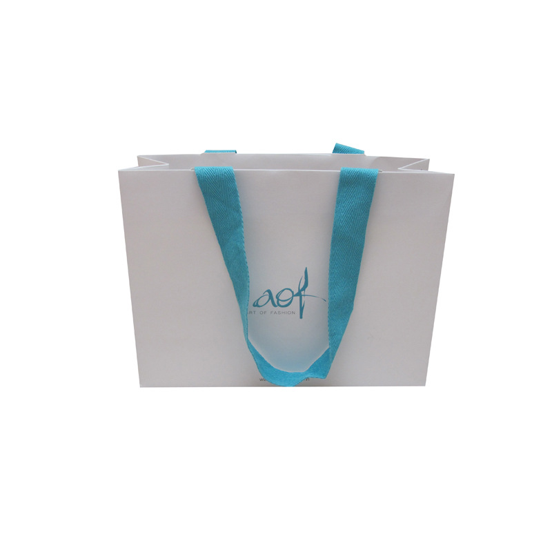 棉绳手提礼品袋 有质感的服装手提纸袋  护肤品纸袋