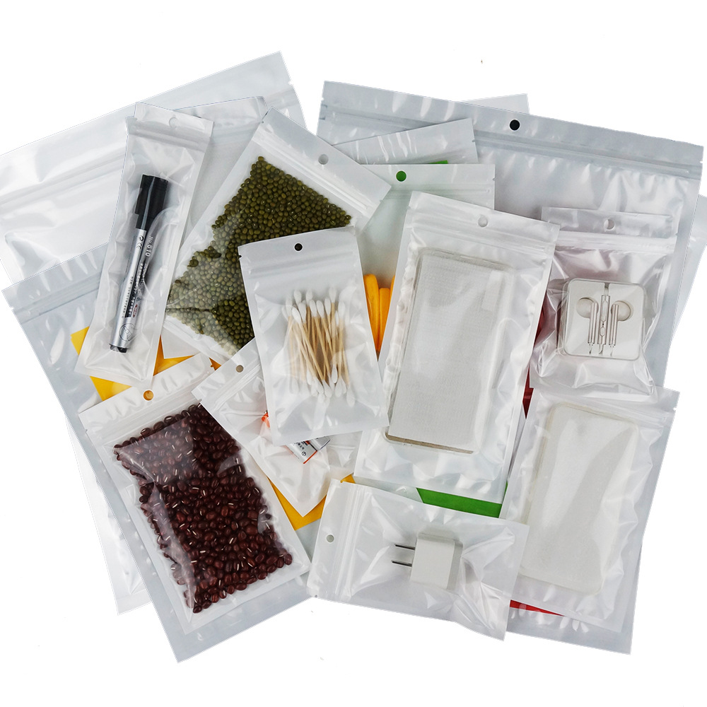 400g Weight Gift Wrapping Supplies, Gift Bags Event & Party Supplies Storage Bag Storage & Cleaning Jewelry Packaging Bags Classification Plastic Material Solid Color Pattern Fashion Style White Color Fashion Solid Color Plastic Storage Bag 2