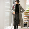 Chengyuhong 19 Autumn and winter houndstooth Korean Edition Waist Show thin fashion wool Woollen cloth overcoat have more cash than can be accounted for coat 2115