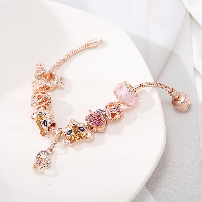 1 Piece Simple Style Heart Shape Flower Copper Plating Zircon Women's Bracelets display picture 21