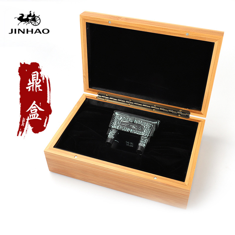 古风文化公司礼品盒套装竹子鼎盒礼品展示盒原材料竹子材料笔盒子