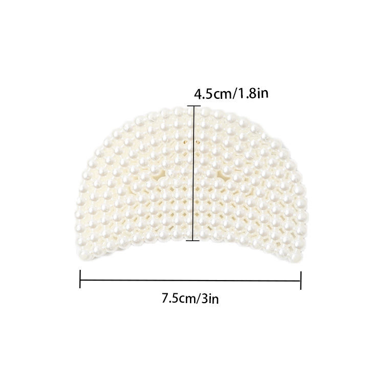 New Pearl Grab Clip Hair Clip Acrylic Simple Wild Top Clip Cheap Disk Hair Clip Wholesale display picture 9