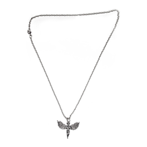 Punk cool hip-hop angel titanium steel necklace retro chic fashion influencer party pendant jewelry accessory hanger