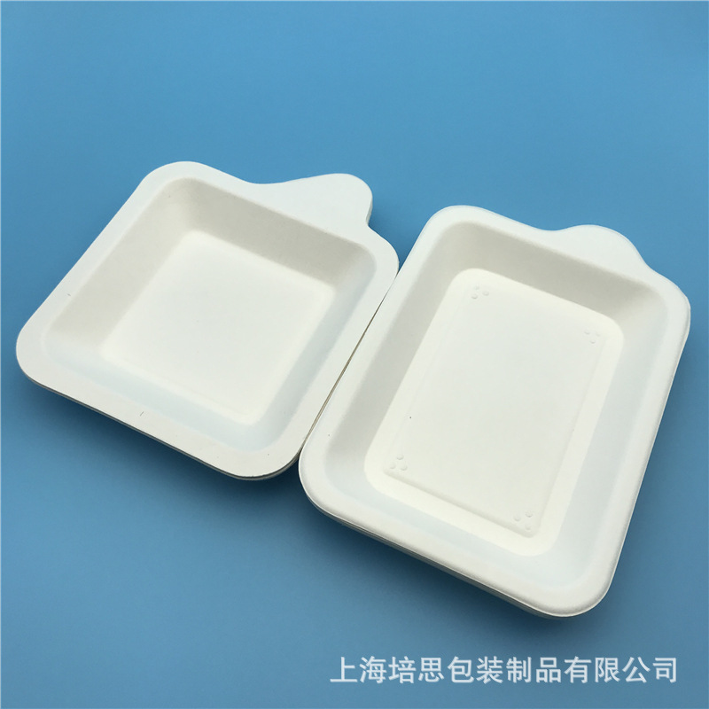 一次性蛋糕方形纸盘 21客同款生日甘蔗纸浆盘加厚长方盘5个/包|ms