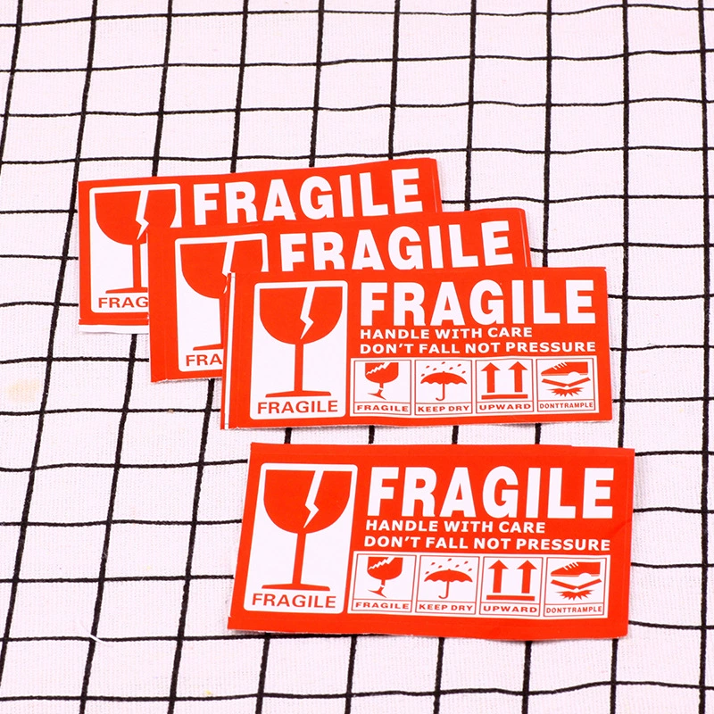 Оптовая покупка Spot Fragile Предупреждение Fragile без клея-лейкого наклейки