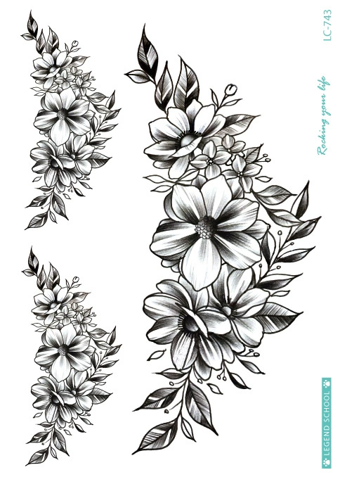 Ecological waterproof fresh summer tattoo stickers, Amazon