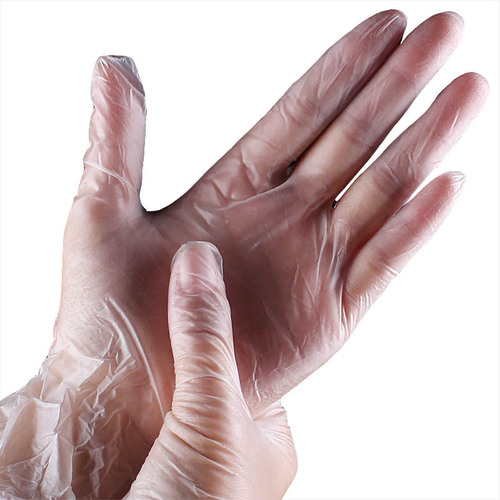 100 boxed transparent powder-free disposable PVC gloves for labor protection and housework for beauty salon tattoo and embroidery shops