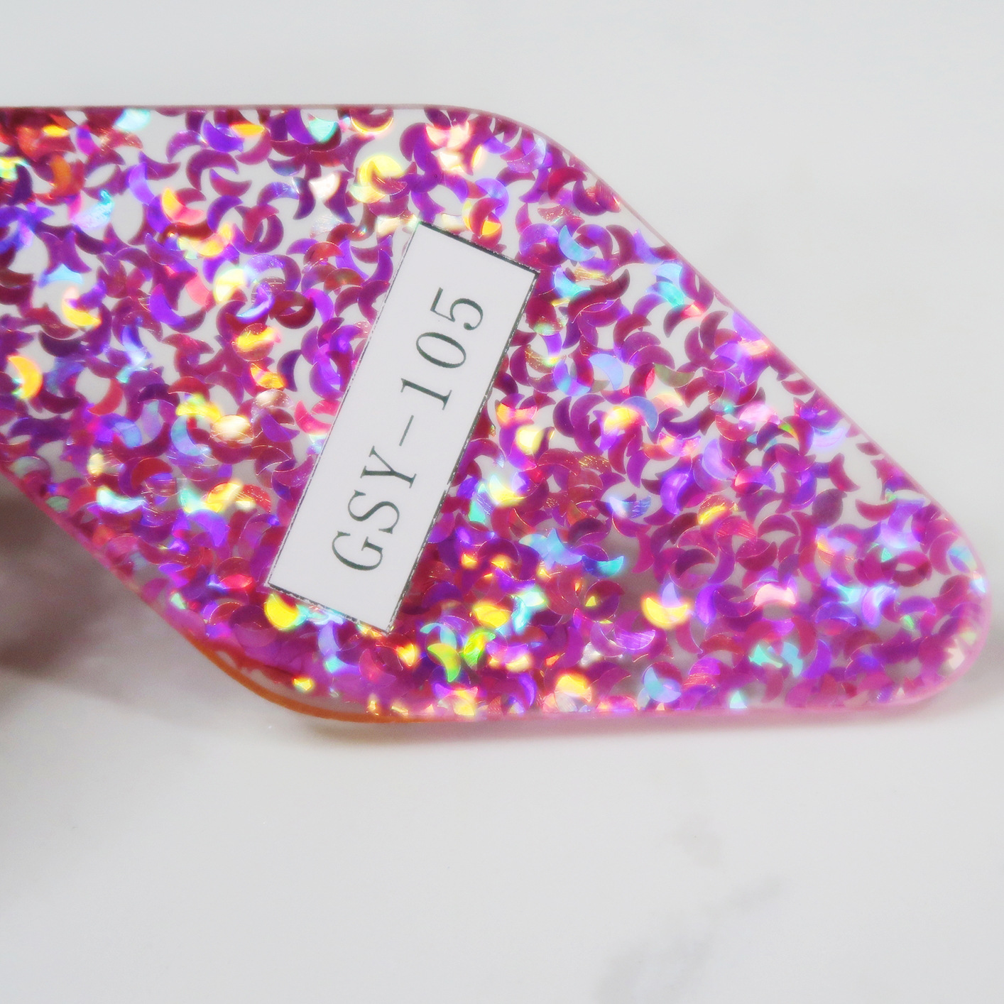 镭射爱心亚克力板 粉色月亮星星pmma板 钥匙扣挂件杯垫材料批发