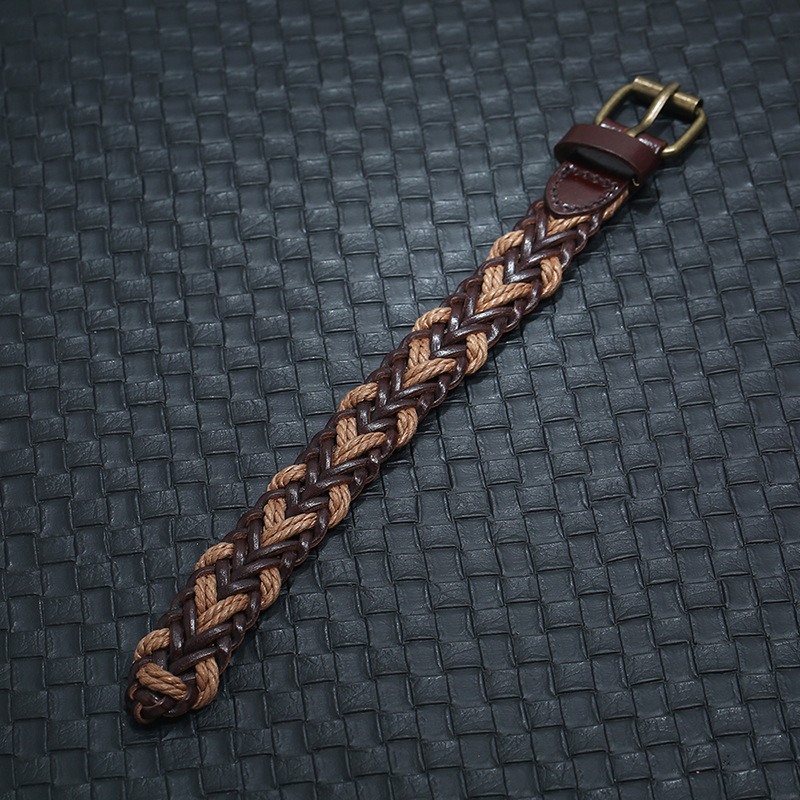 New vintage woven leather bracelet simple mens jewelry leather braceletpicture3