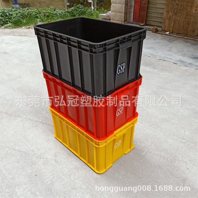 塑料周转箱带盖黑色防静电塑胶箱红黄蓝色加厚周转筐厂家直销