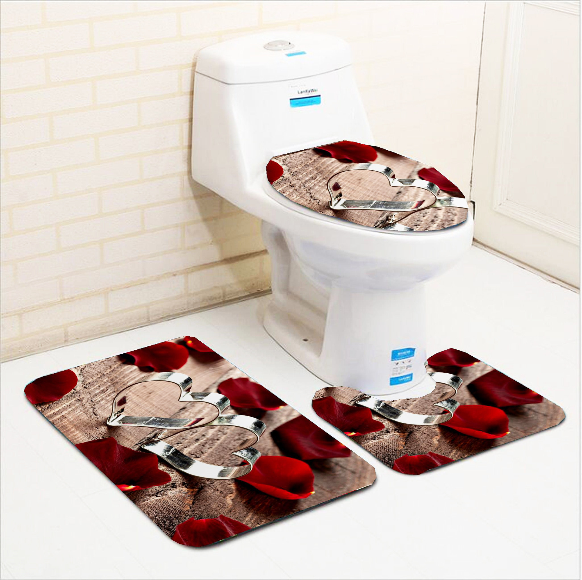 红色花瓣爱心款