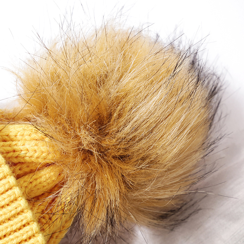 Winter Baby Hat Child Hat Baby Girl Princess Earmuffs Child Raccoon Fur Hat display picture 6