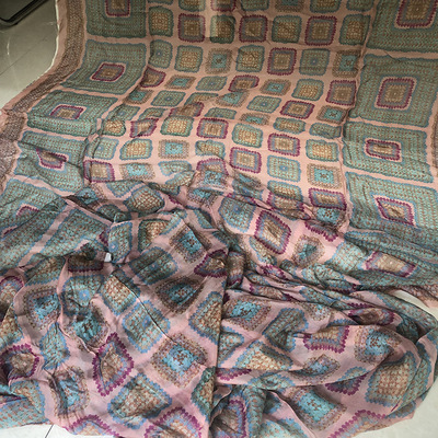 [World silk]6 Mumi /140cm Real silk Chiffon Digital Printing Fabric customized