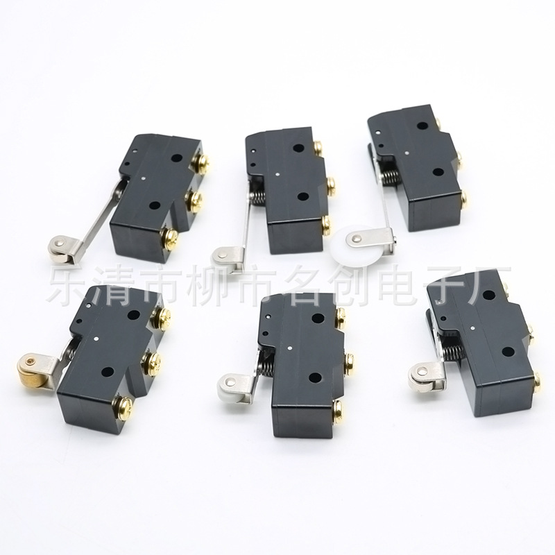 供应中小型微动开关自复位 中长柄带滑轮限位开关微型