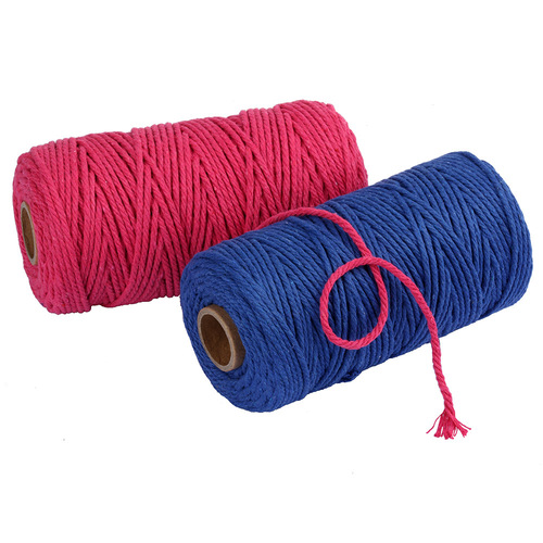 Manufacturer wholesale 2mm braided crafts binding rope red cotton thread binding rice dumpling rope 3mm color cotton rope