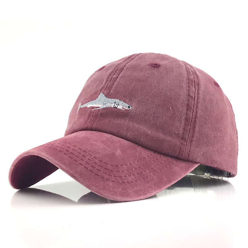 Simple Style Style Unisex Simple Style Embroidery Solid Color Fish Crimping Baseball Cap
