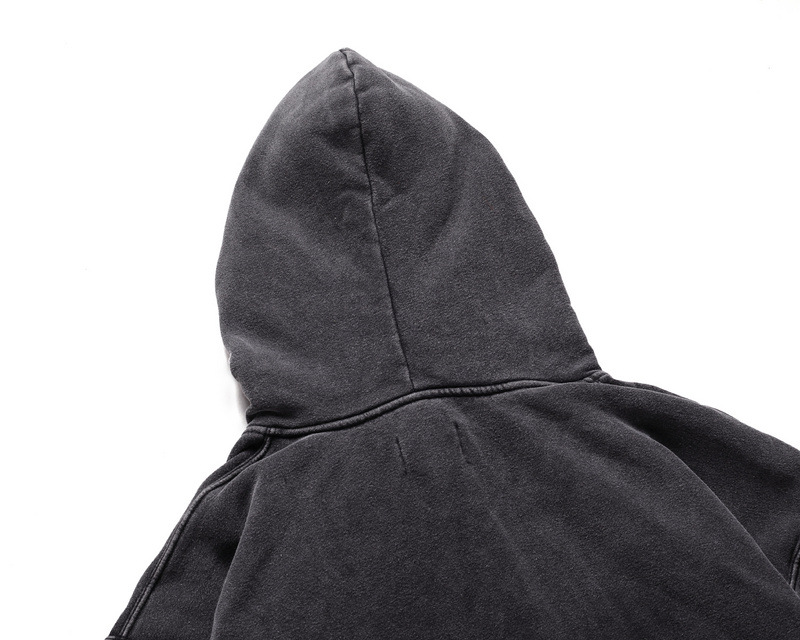 Pull à capuche flocon de neige frit et délavé de la série High Street pour hommes_voghion.com