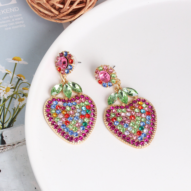 New Strawberry Stud Earrings Stereo Simulation Fruit Earrings Accessories display picture 4