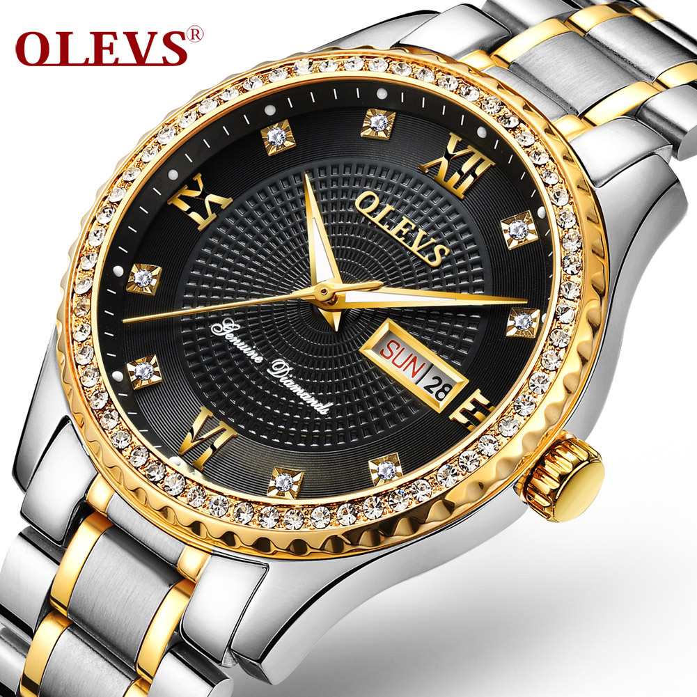 Luxury Gold Color Business Affairs Quartz Male Watches