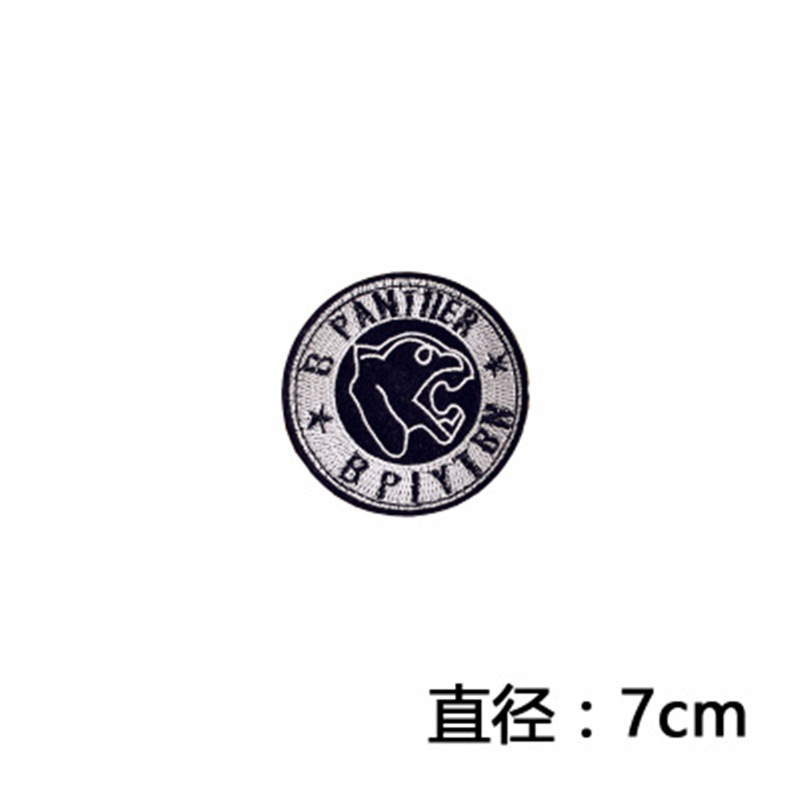 Longsheng bordado carta pegatinas de tela al por mayor accesorios ropa zapatos y sombreros parche negro plancha insignia