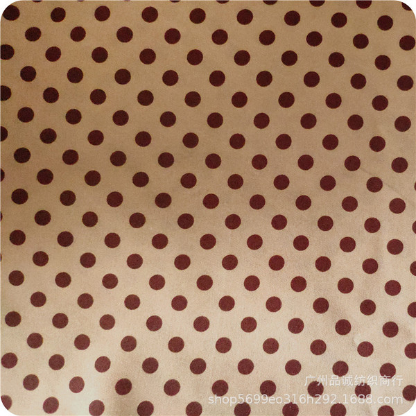 Polyester wave dot printed cloth peach skin velvet 0.6 dot printed…