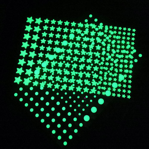 Bubble Stereo Luminous Sticker Luminous Dot Luminous Pentagonal Star Night Logo Fluorescent Sticker