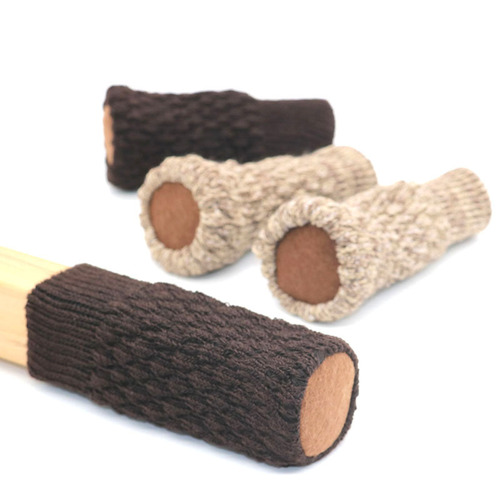 Knitted chair leg cover, chair leg pad, double-layer thickened silent chair leg cover, stool leg cover, coffee table sofa leg cover