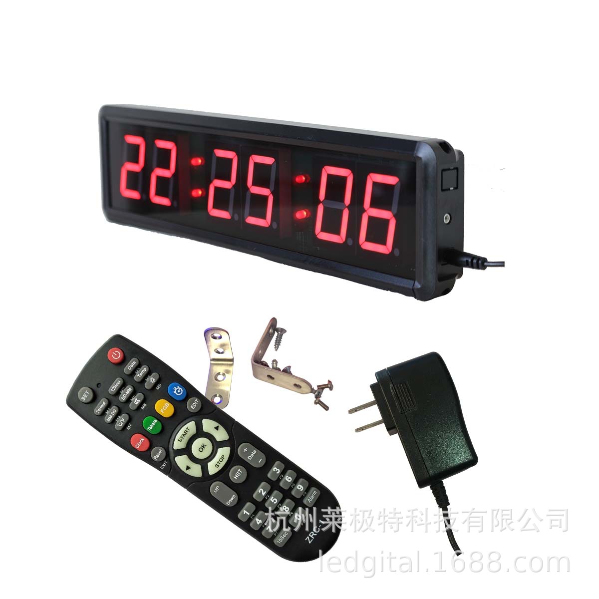 Meeting Countdown 1.86 gules digital display Electronics Clock Electronic stopwatch remote control control Wall hanging install