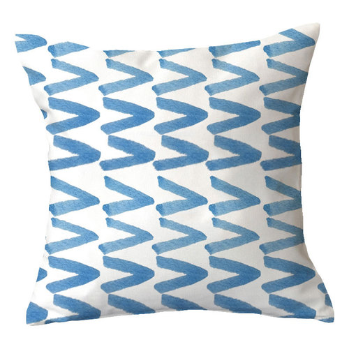 Cross-border exclusive supply of simple new blue geometric plush pillow covers for home fabric sofa cushion cushion cover design