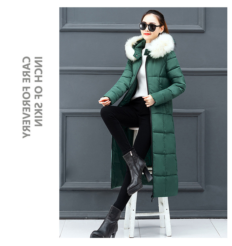 Langer Steppmantel für Damen – Oversized-Winterjacke in Knielänge mit Kapuze aus Kunstpelz, auch in großen Größen erhältlich (Rot/Grau/Schwarz/Blau/Karamell/Weiß, M-4XL)_voghion.com