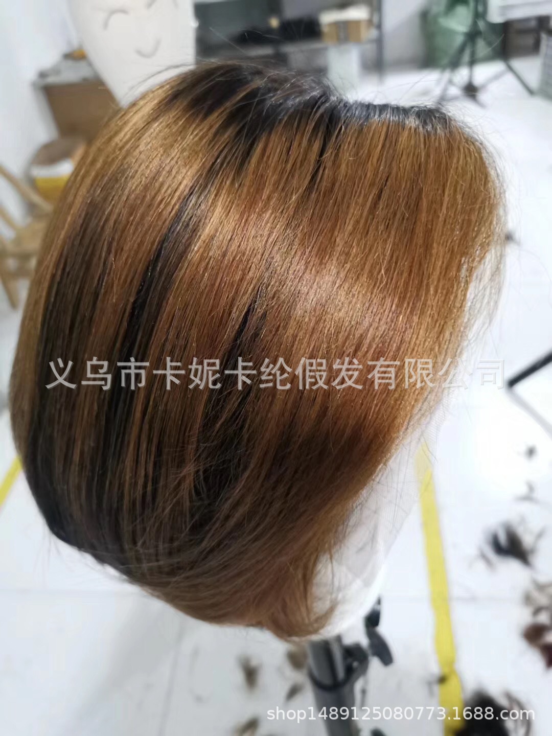 Pick tiinting doble color pelucas de encaje cabello corto de encaje moda Pick tiinting estilo de peluca