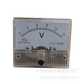 指针式电流电压表85C1-V 电瓶测量用 黑底外接线15V电压表