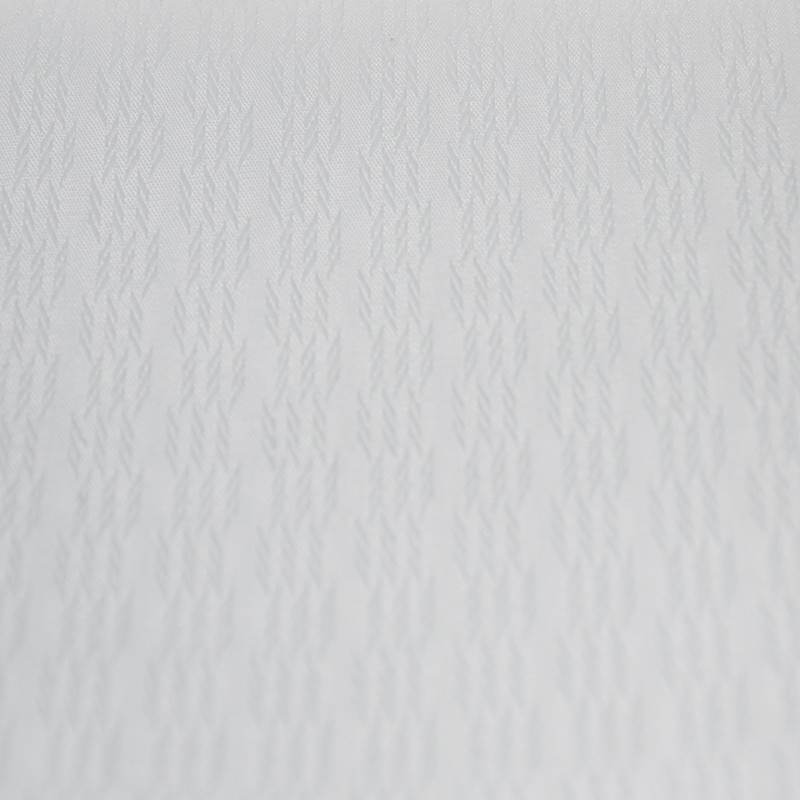 厂家直销 涤棉跆拳道面料 镰刀纹白色透气跆拳道tc硬挺透气布料