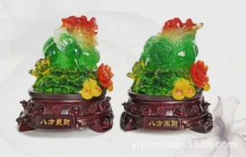 树脂工艺品;招财摆件;仿玉工艺品