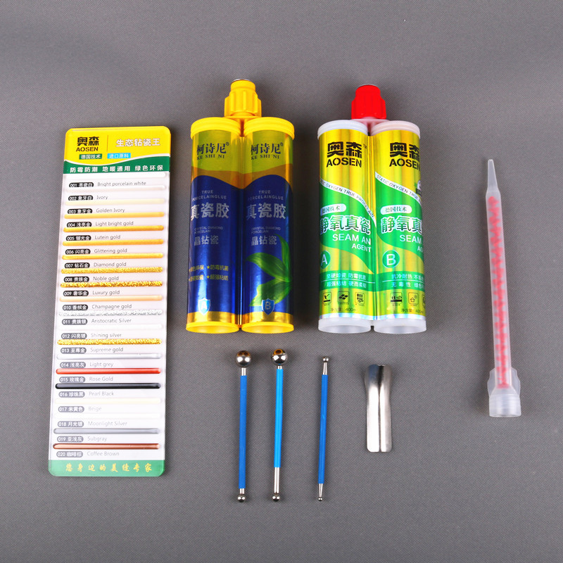 厂家直销现货定制款美缝剂瓷砖美缝柔性双组份真瓷胶批发|ru