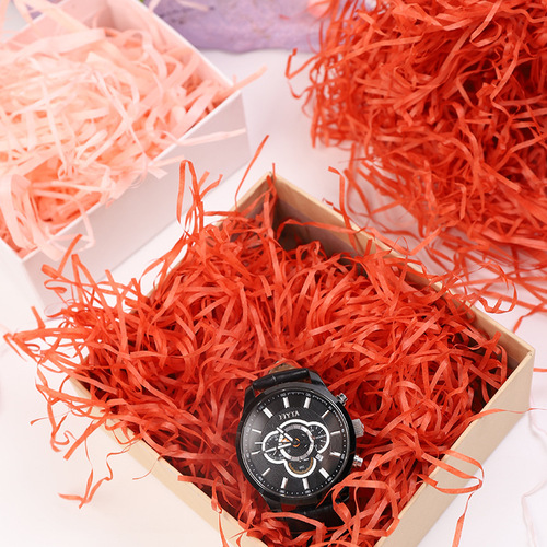 Factory direct sale 30g color raffia conventional raffia paper silk holiday gift box filling decorative shredded paper silk