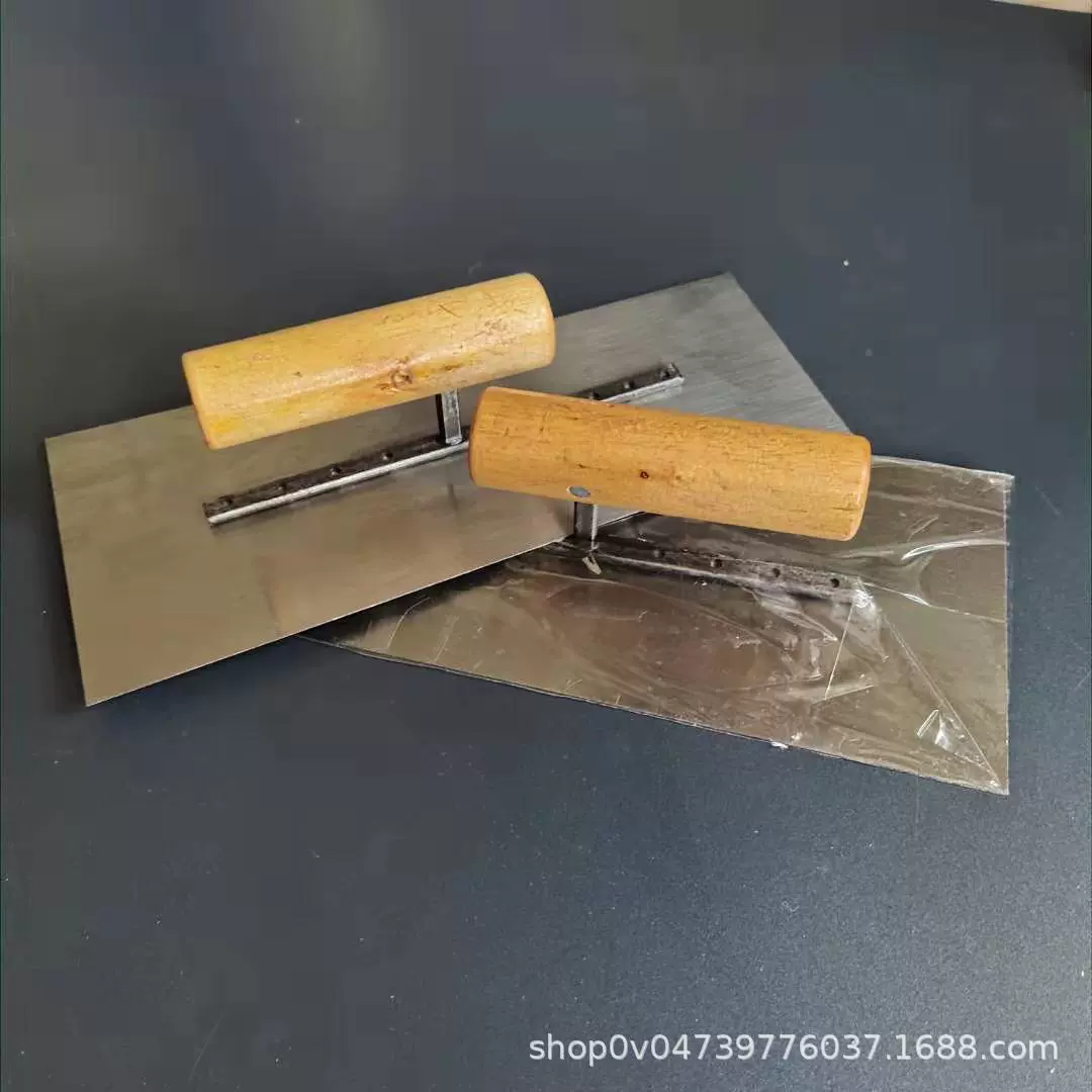 Оптовая запеченный синий шпатель имитация фарфора нажимной нож деревянная ручка безногая грязевая пластина шпатлевка краска зеркальная грязевая пластина серый нож