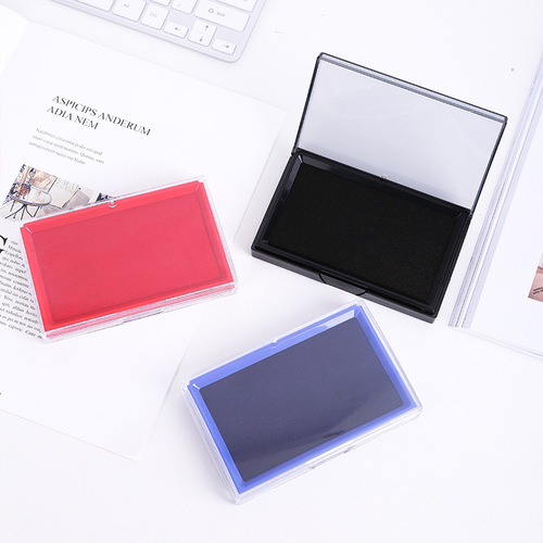 Deli ink pad 9864 large fast-drying ink pad office financial bank ink red black blue office ink pad