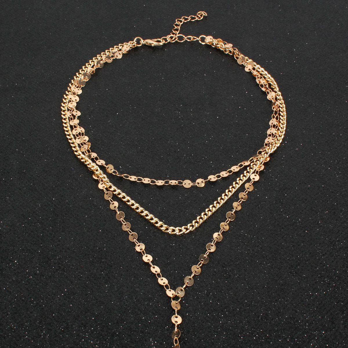 Europäische Und Amerikanische Grenz Überschreitende Accessoires Mode Pailletten Personal Isierte Halskette Weiblich Necklace 12740 display picture 4